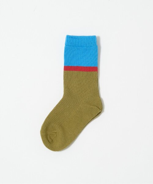 b・ROOM(ビールーム)の「配色ソックス(ソックス/靴下・キッズ・レッド/ネイビー/グレー/カーキ/ベージュ・S/M)」の3枚目の写真
