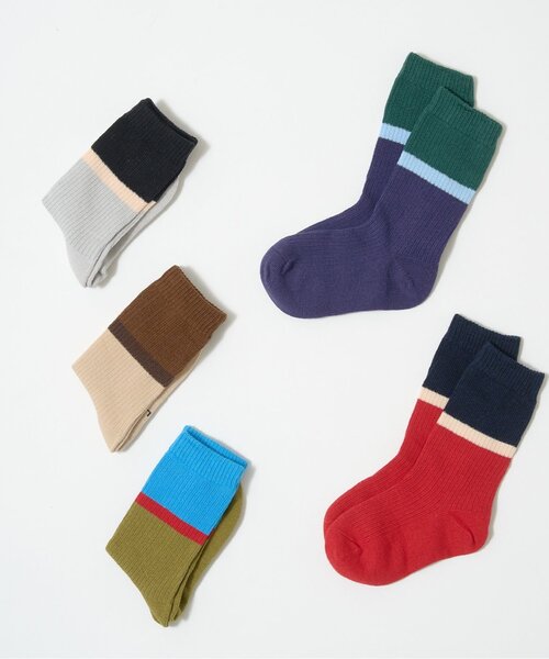 配色ソックス（ソックス/靴下）｜b・ROOM（ビールーム）の