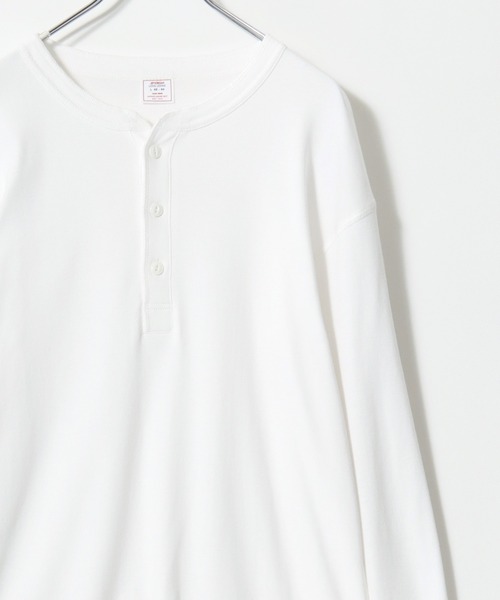 JEMORGAN（ジェーイーモーガン）の「2026SS JEMORGAN/ジェーイーモーガン ワッフル/フライス ヘンリーネックロンT レディース メンズ 長袖Tシャツ（Tシャツ/カットソー・メンズ・ホワイト系その他/ホワイト/グレー系その他2/ネイビー/チャコール/グレー系その他/ブラック/アイボリー/ブラック系その他/グレー・L/XL/S/M）」の3枚目の写真