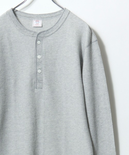 JEMORGAN（ジェーイーモーガン）の「2026SS JEMORGAN/ジェーイーモーガン ワッフル/フライス ヘンリーネックロンT レディース メンズ 長袖Tシャツ（Tシャツ/カットソー・メンズ・ホワイト系その他/ホワイト/グレー系その他2/ネイビー/チャコール/グレー系その他/ブラック/アイボリー/ブラック系その他/グレー・L/XL/S/M）」の6枚目の写真