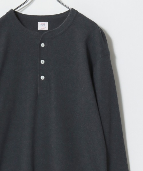 JEMORGAN（ジェーイーモーガン）の「2026SS JEMORGAN/ジェーイーモーガン ワッフル/フライス ヘンリーネックロンT レディース メンズ 長袖Tシャツ（Tシャツ/カットソー・メンズ・ホワイト系その他/ホワイト/グレー系その他2/ネイビー/チャコール/グレー系その他/ブラック/アイボリー/ブラック系その他/グレー・L/XL/S/M）」の9枚目の写真