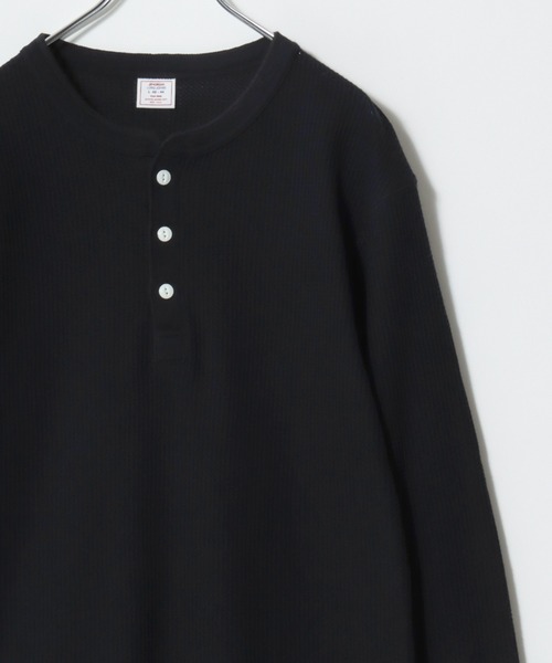 JEMORGAN（ジェーイーモーガン）の「2026SS JEMORGAN/ジェーイーモーガン ワッフル/フライス ヘンリーネックロンT レディース メンズ 長袖Tシャツ（Tシャツ/カットソー・メンズ・ホワイト系その他/ホワイト/グレー系その他2/ネイビー/チャコール/グレー系その他/ブラック/アイボリー/ブラック系その他/グレー・L/XL/S/M）」の4枚目の写真