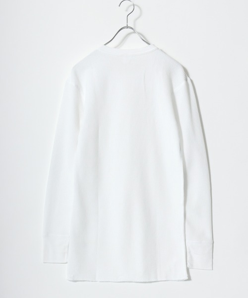 JEMORGAN（ジェーイーモーガン）の「2026SS JEMORGAN/ジェーイーモーガン ワッフル/フライス ヘンリーネックロンT レディース メンズ 長袖Tシャツ（Tシャツ/カットソー・メンズ・ホワイト系その他/ホワイト/グレー系その他2/ネイビー/チャコール/グレー系その他/ブラック/アイボリー/ブラック系その他/グレー・L/XL/S/M）」の12枚目の写真