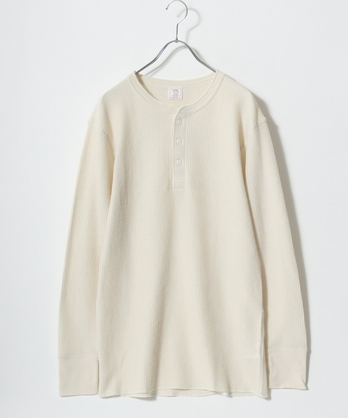 JEMORGAN（ジェーイーモーガン）の「2026SS JEMORGAN/ジェーイーモーガン ワッフル/フライス ヘンリーネックロンT レディース メンズ 長袖Tシャツ（Tシャツ/カットソー・メンズ・ホワイト系その他/ホワイト/グレー系その他2/ネイビー/チャコール/グレー系その他/ブラック/アイボリー/ブラック系その他/グレー・L/XL/S/M）」の13枚目の写真