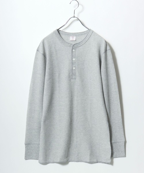 JEMORGAN（ジェーイーモーガン）の「2026SS JEMORGAN/ジェーイーモーガン ワッフル/フライス ヘンリーネックロンT レディース メンズ 長袖Tシャツ（Tシャツ/カットソー・メンズ・ホワイト系その他/ホワイト/グレー系その他2/ネイビー/チャコール/グレー系その他/ブラック/アイボリー/ブラック系その他/グレー・L/XL/S/M）」の14枚目の写真