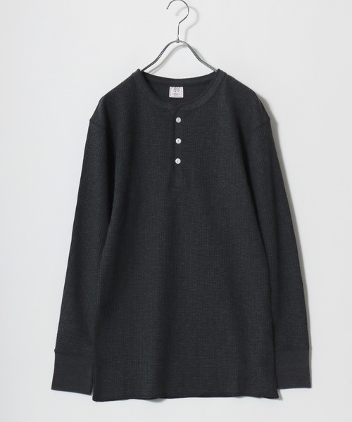 JEMORGAN（ジェーイーモーガン）の「2026SS JEMORGAN/ジェーイーモーガン ワッフル/フライス ヘンリーネックロンT レディース メンズ 長袖Tシャツ（Tシャツ/カットソー・メンズ・ホワイト系その他/ホワイト/グレー系その他2/ネイビー/チャコール/グレー系その他/ブラック/アイボリー/ブラック系その他/グレー・L/XL/S/M）」の15枚目の写真