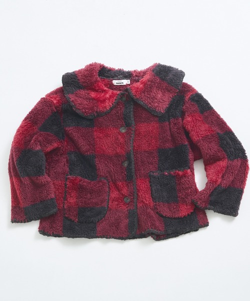 pairmanon（ペアマノン）の「【ましゅまろボア】洗える/軽い/ふんわり 配色ステッチ ボア コート（その他アウター・キッズ・レッド系その他/アイボリー/ピンク系その他・100/110/120/130/140/150/90）」の20枚目の写真