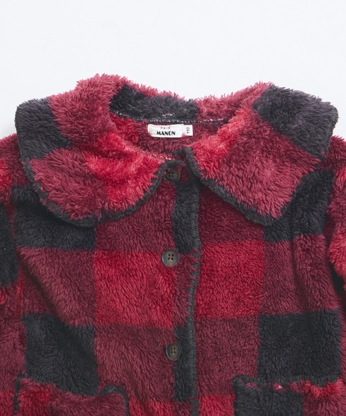 pairmanon（ペアマノン）の「【ましゅまろボア】洗える/軽い/ふんわり 配色ステッチ ボア コート（その他アウター・キッズ・レッド系その他/アイボリー/ピンク系その他・100/110/120/130/140/150/90）」の21枚目の写真