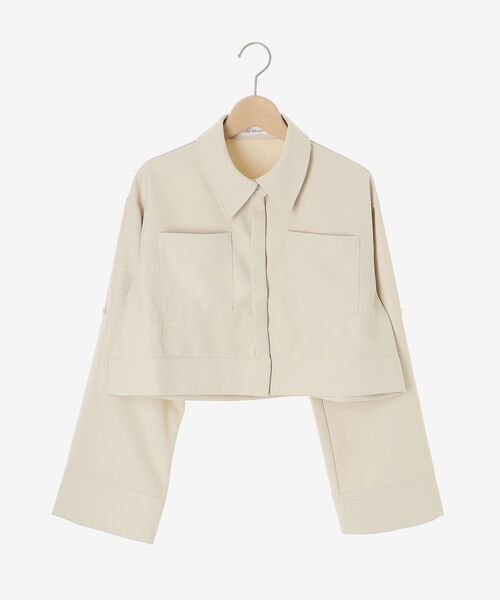 cle blatt(クレブラット)の「クロップドワークシャツ(シャツ/ブラウス・レディース・ベージュ/ブラック・MEDIUM)」の21枚目の写真