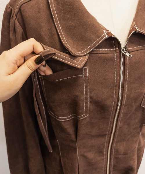 CLETTE(クレット)の「CLETTEオリジナル配色ステッチウエストタックワンピース(ワンピース・レディース・ブラウン/チャコールグレー/ブラック・LL/3L/4L)」の20枚目の写真