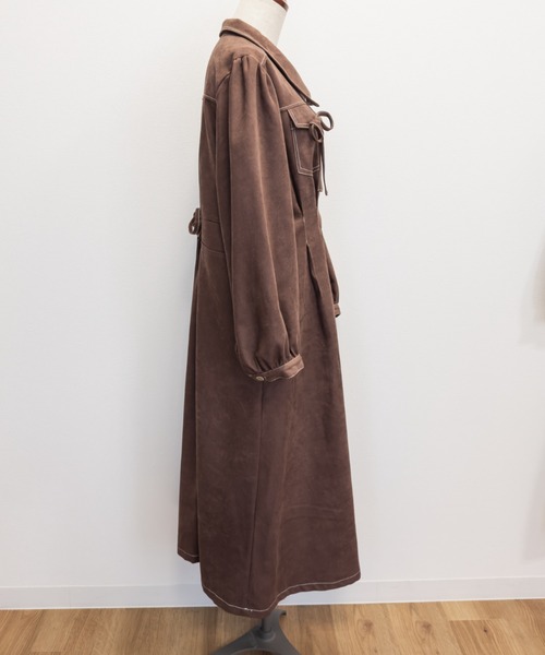 CLETTE(クレット)の「CLETTEオリジナル配色ステッチウエストタックワンピース(ワンピース・レディース・ブラウン/チャコールグレー/ブラック・LL/3L/4L)」の18枚目の写真
