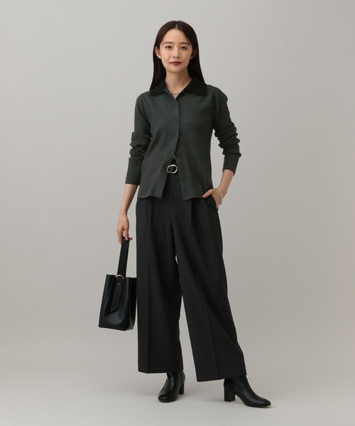 MATINEE LINE/なめらかニット/襟付きカーディガン/591293