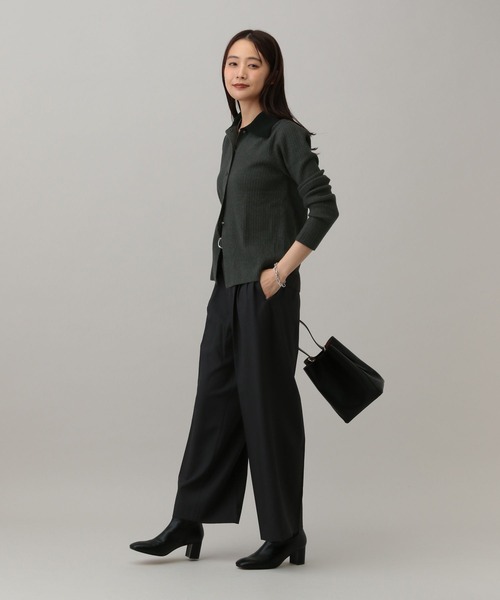 GLOBAL WORK(グローバルワーク)の「MATINEE LINE/なめらかニット/襟付きカーディガン/591293(カーディガン/ボレロ・レディース・ベージュ/チャコールグレー/ブラック・LARGE/MEDIUM)」の10枚目の写真