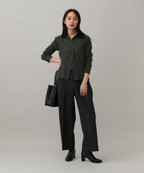 GLOBAL WORK(グローバルワーク)の「MATINEE LINE/なめらかニット/襟付きカーディガン/591293(カーディガン/ボレロ・レディース・ベージュ/チャコールグレー/ブラック・LARGE/MEDIUM)」の11枚目の写真