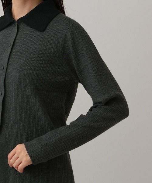 MATINEE LINE/なめらかニット/襟付きカーディガン/591293
