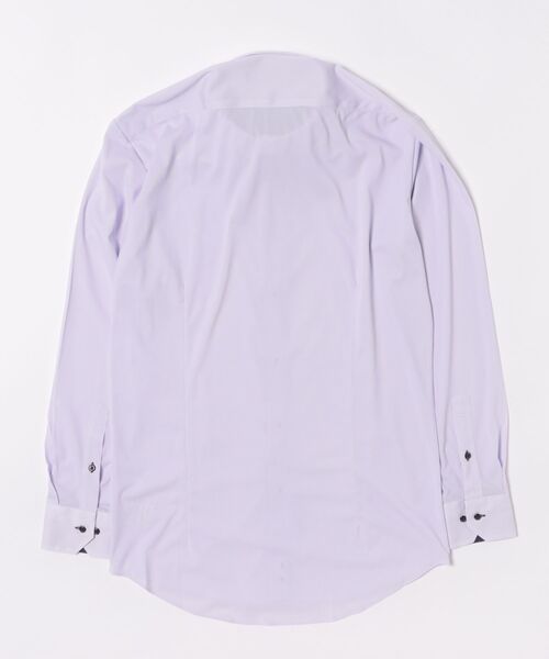 TOKYO SHIRTS(トウキョウシャツ)の「形態安定ノンアイロン ボタンダウン 長袖ストレッチビジネスワイシャツ(大きいサイズ・長いサイズ)(ビジネスシャツ・メンズ・パープル・首回り45cm-裄丈82cm/首回り43cm-裄丈90cm/首回り42cm-裄丈90cm/首回り41cm-裄丈90cm/首回り39cm-裄丈88cm/首回り47cm-裄丈90cm/首回り47cm-裄丈86cm/首回り45cm-裄丈90cm/首回り45cm-裄丈86cm)」の7枚目の写真