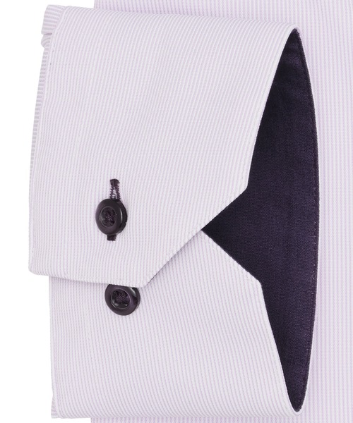 TOKYO SHIRTS(トウキョウシャツ)の「形態安定ノンアイロン ボタンダウン 長袖ストレッチビジネスワイシャツ(大きいサイズ・長いサイズ)(ビジネスシャツ・メンズ・パープル・首回り45cm-裄丈82cm/首回り43cm-裄丈90cm/首回り42cm-裄丈90cm/首回り41cm-裄丈90cm/首回り39cm-裄丈88cm/首回り47cm-裄丈90cm/首回り47cm-裄丈86cm/首回り45cm-裄丈90cm/首回り45cm-裄丈86cm)」の3枚目の写真