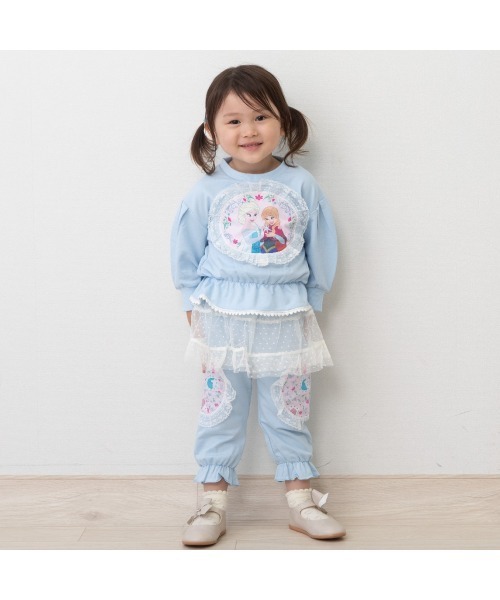 Disney(ディズニー)の「【Sophitica × tsumashi1118さん】 Disney アナと雪の女王 裏毛チュールパンツ(その他パンツ・キッズ・ブルー・100cm/110cm/120cm/130cm/90cm)」の4枚目の写真