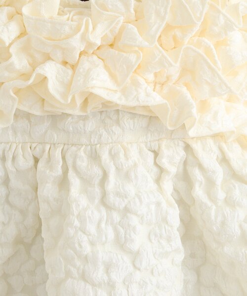 w closet（ダブルクローゼット）の「フリルジャガードキャミワンピース（シャツ/ブラウス・レディース・ブルー/ブラック/アイボリー・FREE）」の7枚目の写真