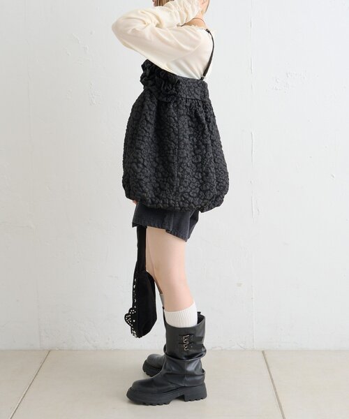 w closet（ダブルクローゼット）の「フリルジャガードキャミワンピース（シャツ/ブラウス・レディース・ブルー/ブラック/アイボリー・FREE）」の21枚目の写真