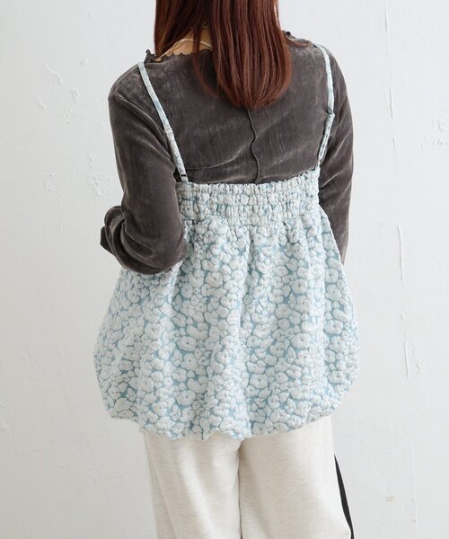 w closet（ダブルクローゼット）の「フリルジャガードキャミワンピース（シャツ/ブラウス・レディース・ブルー/ブラック/アイボリー・FREE）」の17枚目の写真