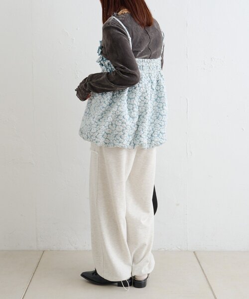 w closet（ダブルクローゼット）の「フリルジャガードキャミワンピース（シャツ/ブラウス・レディース・ブルー/ブラック/アイボリー・FREE）」の12枚目の写真