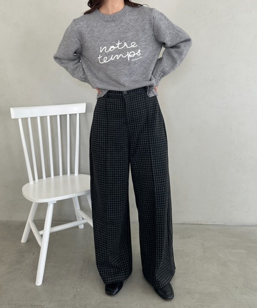 MYMOOD.（マイムード）の「チェック柄ワイドストレートパンツ（その他パンツ・レディース・グレー/ネイビー・FREE）」の20枚目の写真