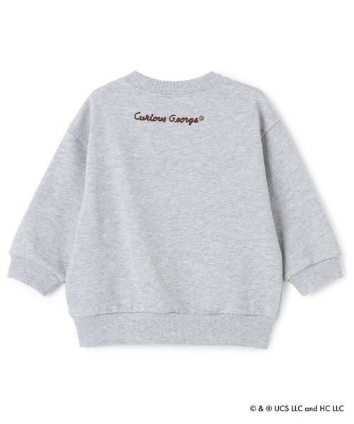 petit main（プティマイン）の「【おさるのジョージ】フェイスワッペントレーナー（スウェット・キッズ・ブルー/トップグレー/ブラウン・130cm/110cm/120cm/100cm/80ｃｍ/90cm）」の12枚目の写真