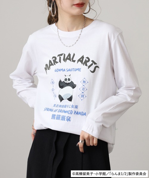 うる星やつら(ウルセイヤツラ)の「らんま1/2 長袖Tシャツ(Tシャツ/カットソー・メンズ・ホワイト/ブラック/グレイッシュベージュ・M/L/LL)」の11枚目の写真