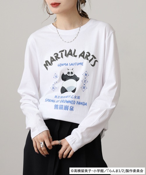 うる星やつら(ウルセイヤツラ)の「らんま1/2 長袖Tシャツ(Tシャツ/カットソー・メンズ・ホワイト/ブラック/グレイッシュベージュ・M/L/LL)」の12枚目の写真