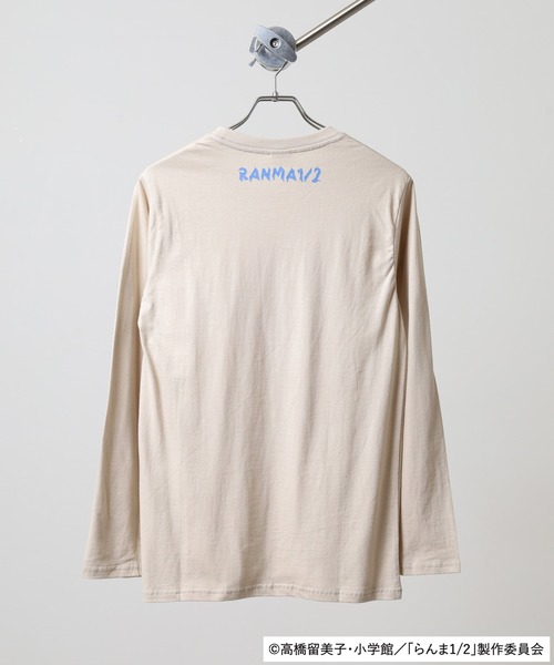 うる星やつら(ウルセイヤツラ)の「らんま1/2 長袖Tシャツ(Tシャツ/カットソー・メンズ・ホワイト/ブラック/グレイッシュベージュ・M/L/LL)」の4枚目の写真