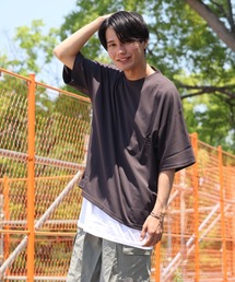 【RES】【Bling leads】梨地　オーバーサイズクルーネックTシャツ