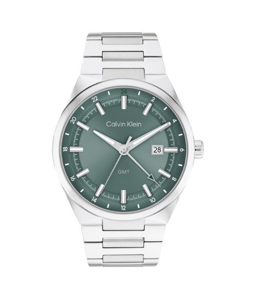 Calvin Klein（カルバン・クライン）の「【Calvin Klein】 カルバンクライン DISTINGUISH GMT ウォッチ（アナログ腕時計・メンズ・ネイビー/グリーン/シルバー・FREE）」の2枚目の写真
