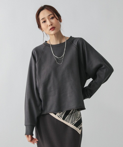 GLOBAL WORK（グローバルワーク）の「乾きやすいカラースウェットプルオーバー/580961（スウェット・レディース・イエロー/ライトグレー/ダークブラウン/ピンク/サックスブルー/チャコールグレー・MEDIUM/LARGE）」の17枚目の写真