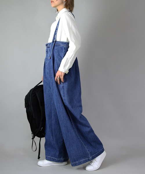 and it_（アンドイット）の「デニムハイウエストワイドサロペット（サロペット/オーバーオール・レディース・インディゴブルー/ブルー・FREE）」の8枚目の写真