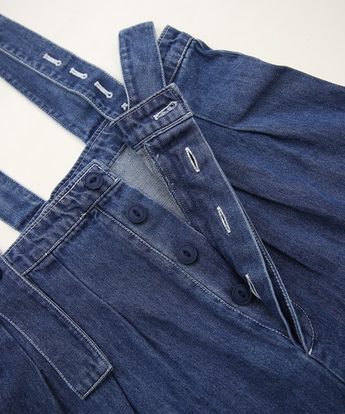 and it_（アンドイット）の「デニムハイウエストワイドサロペット（サロペット/オーバーオール・レディース・インディゴブルー/ブルー・FREE）」の15枚目の写真