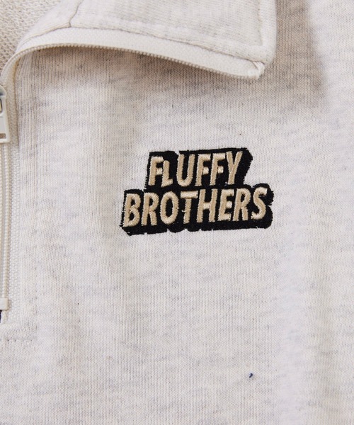 Fluffy BROTHERS（フラッフィーブラザーズ）の「ハーフジップトレーナー（大人サイズ）（スウェット・メンズ・アイボリー/ネイビー/ブラウン・L/M/XL）」の6枚目の写真