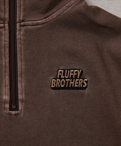 Fluffy BROTHERS（フラッフィーブラザーズ）の「ハーフジップトレーナー（大人サイズ）（スウェット・メンズ・アイボリー/ネイビー/ブラウン・L/M/XL）」の9枚目の写真