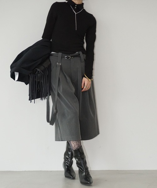 chuclla（チュクラ）の「スリムポロトップス chw25a122（Tシャツ/カットソー・レディース・ブラック/ホワイト・FREE）」の10枚目の写真