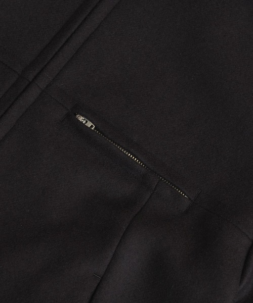 PUBLIC TOKYO（パブリックトウキョウ）の「Super140s  メルトンスタンドジップブルゾン（ブルゾン・メンズ・ダークブラウン/ブラック・1/2/3）」の6枚目の写真