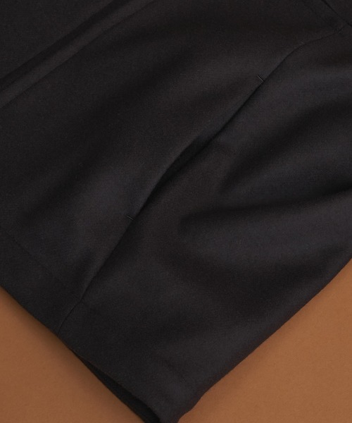 PUBLIC TOKYO（パブリックトウキョウ）の「Super140s  メルトンスタンドジップブルゾン（ブルゾン・メンズ・ダークブラウン/ブラック・1/2/3）」の8枚目の写真