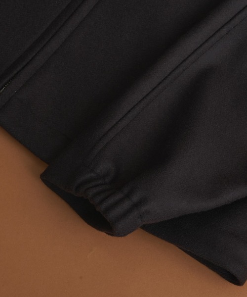 PUBLIC TOKYO（パブリックトウキョウ）の「Super140s  メルトンスタンドジップブルゾン（ブルゾン・メンズ・ダークブラウン/ブラック・1/2/3）」の9枚目の写真