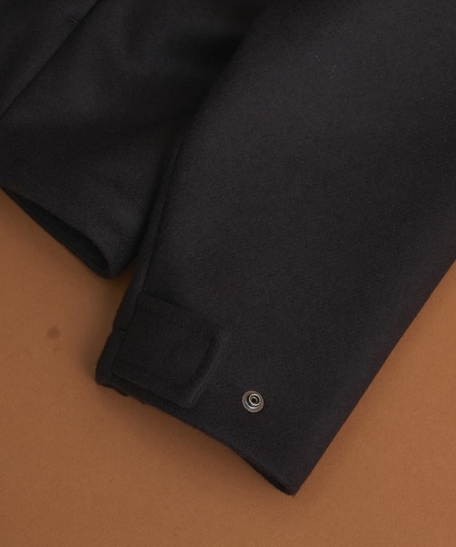 PUBLIC TOKYO(パブリックトウキョウ)の「Super140s メルトンスタンドジップブルゾン(ブルゾン・メンズ・ダークブラウン/ブラック・1/2/3)」の10枚目の写真