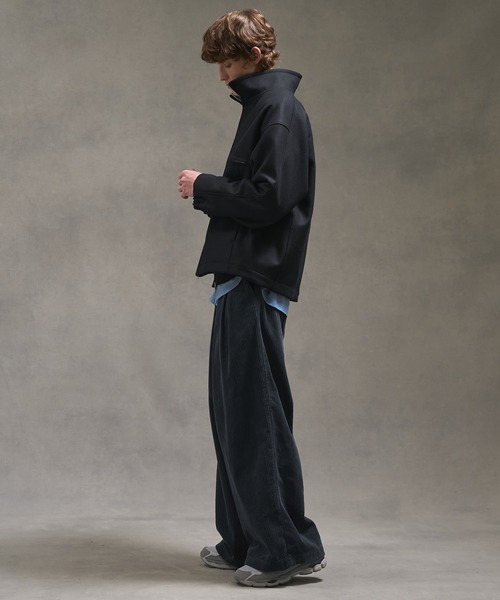 Super140s メルトンスタンドジップブルゾン（ブルゾン）｜PUBLIC TOKYO