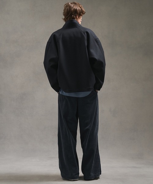 PUBLIC TOKYO(パブリックトウキョウ)の「Super140s メルトンスタンドジップブルゾン(ブルゾン・メンズ・ダークブラウン/ブラック・1/2/3)」の21枚目の写真