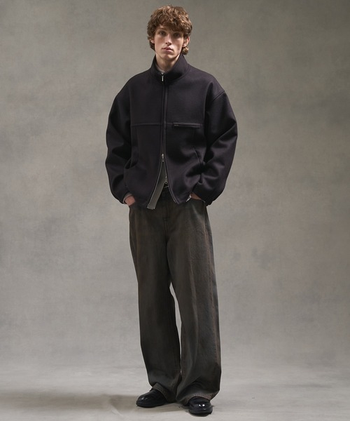 Super140s メルトンスタンドジップブルゾン（ブルゾン）｜PUBLIC TOKYO