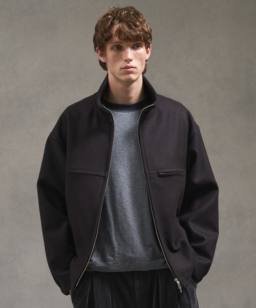 Super140s メルトンスタンドジップブルゾン（ブルゾン）｜PUBLIC TOKYO