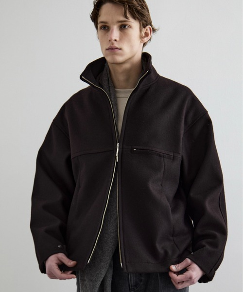 Super140s メルトンスタンドジップブルゾン（ブルゾン）｜PUBLIC TOKYO
