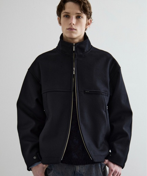 Super140s メルトンスタンドジップブルゾン（ブルゾン）｜PUBLIC TOKYO