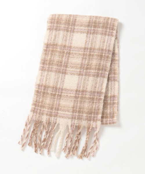 GLOBAL WORK（グローバルワーク）の「静電防止チェックマフラー/595550（マフラー・キッズ・ベージュ/オフホワイト/サックスブルー・ONE SIZE）」の5枚目の写真